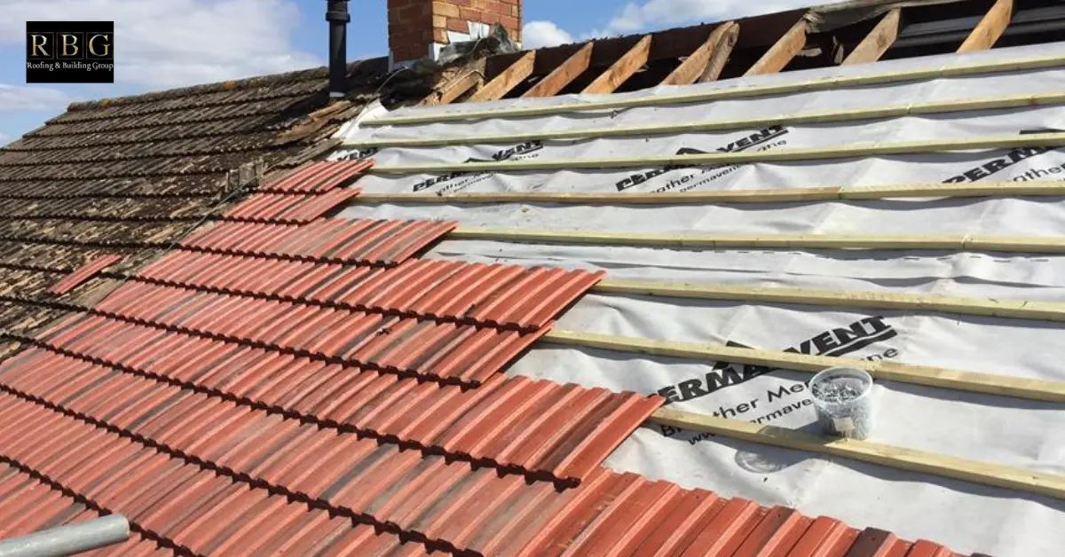Professional roof repairs on UK residential property