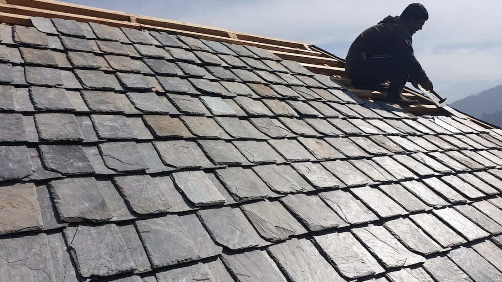 UK residential slate roof